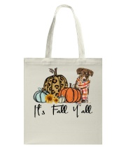 Fall Pumpkin Tricolour Border Collie Tote Bag tile