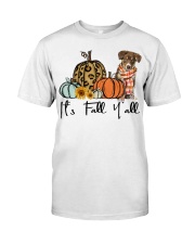 Fall Pumpkin Tricolour Border Collie Premium Fit Mens Tee tile