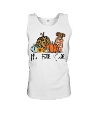 Fall Pumpkin Tricolour Border Collie Unisex Tank tile