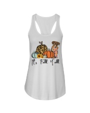 Fall Pumpkin Tricolour Border Collie Ladies Flowy Tank tile