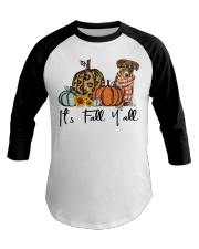 Fall Pumpkin Tricolour Border Collie Baseball Tee tile