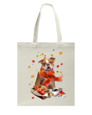 Autumn Leaves Old English Bulldog Tote Bag tile