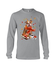 Autumn Leaves Old English Bulldog Long Sleeve Tee tile