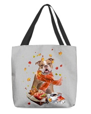 Autumn Leaves Old English Bulldog All-Over Tote tile