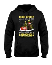 Dear Santa - CHOCOLATE Labradoodle Hooded Sweatshirt front