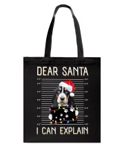 Dear Santa Basset Hound Tote Bag tile