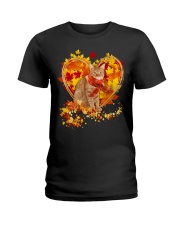 Autumn Leaf - Cat 2 Ladies T-Shirt tile