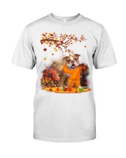 Fall Leaf - Old English Bulldog Premium Fit Mens Tee tile