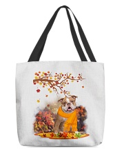 Fall Leaf - Old English Bulldog All-Over Tote tile