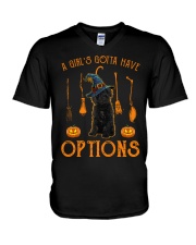 Options - BLACK Labradoodle V-Neck T-Shirt tile
