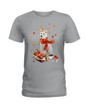Autumn Leaves Jindo Ladies T-Shirt tile