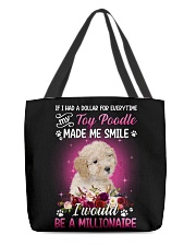 Millionaire - CREAM Toy Poodle All-Over Tote tile