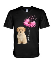 Daisy Ribbon - Poochon V-Neck T-Shirt tile