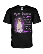 Last Breath - Lagotto Romagnolo V-Neck T-Shirt tile