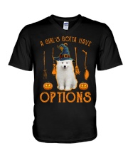 Options - Samoyed V-Neck T-Shirt tile