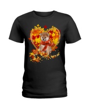Autumn Leaf - Shiba Inu 2 Ladies T-Shirt tile