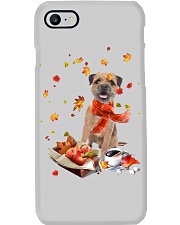 Autumn Leaves Border Terrier Phone Case tile