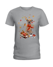Autumn Leaves Border Terrier Ladies T-Shirt tile