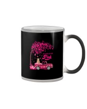 LBN October Pink Truck Pitbull 1 Color Changing Mug tile