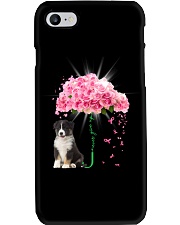 Pink Umbrella - TRICOLOR Australian Shepherd Phone Case tile
