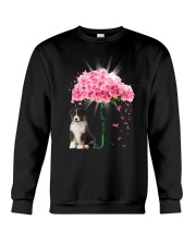 Pink Umbrella - TRICOLOR Australian Shepherd Crewneck Sweatshirt tile
