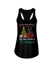 Christmas Alone - BLACK Cockapoo Ladies Flowy Tank tile