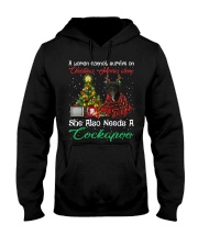 Christmas Alone - BLACK Cockapoo Hooded Sweatshirt front