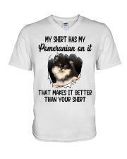Better Shirt - Pomeranian 1 V-Neck T-Shirt tile