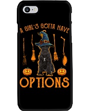 Options - BLACK Miniature Schnauzer Phone Case tile