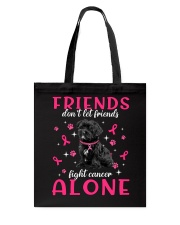 Cancer Alone - BLACK Morkie Tote Bag tile