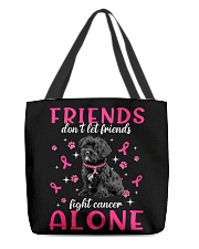 Cancer Alone - BLACK Morkie All-Over Tote tile