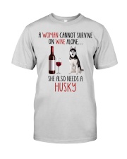 She Also Needs - Husky Dog Premium Fit Mens Tee tile