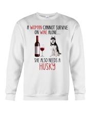 She Also Needs - Husky Dog Crewneck Sweatshirt tile