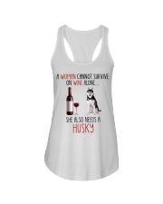 She Also Needs - Husky Dog Ladies Flowy Tank tile