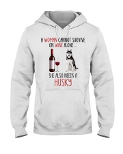 She Also Needs - Husky Dog Hooded Sweatshirt tile
