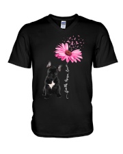 Daisy Ribbon - French Bulldog 3 V-Neck T-Shirt tile