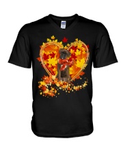 Autumn Leaf - BRINDLE Boxer V-Neck T-Shirt tile
