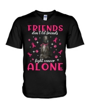 Cancer Alone - Afghan Hound V-Neck T-Shirt tile