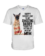 Father Day - Belgian Malinois V-Neck T-Shirt tile