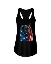 American flag - French Bulldog Dog Ladies Flowy Tank tile