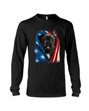 American flag - French Bulldog Dog Long Sleeve Tee tile