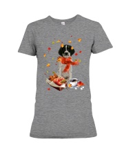 Autumn Leaves English Springer Spaniel 2 Premium Fit Ladies Tee tile