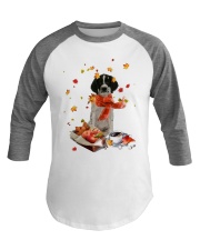 Autumn Leaves English Springer Spaniel 2 Baseball Tee tile