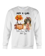 Girl Love Fall And - Shih Tzu 2 Crewneck Sweatshirt tile