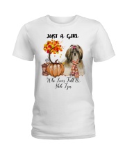 Girl Love Fall And - Shih Tzu 2 Ladies T-Shirt tile