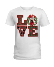 Christmas Love - Bouvier des Flandres Ladies T-Shirt tile
