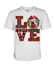 Christmas Love - Bouvier des Flandres V-Neck T-Shirt tile