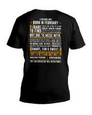 LENGENDS ARE BORN IN FEBRUARY V-Neck T-Shirt back