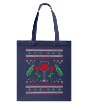 Wine Ugly Christmas Sweater Tote Bag thumbnail