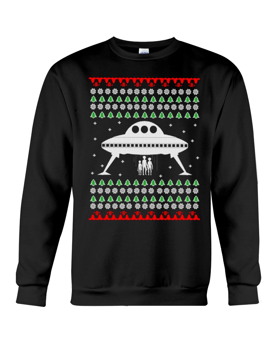 UFO Ugly Christmas Sweater Gift Crewneck Sweatshirt